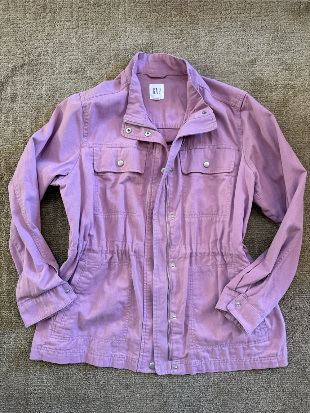 GAP Pastel Purple Utility Jacket with Snap Pockets